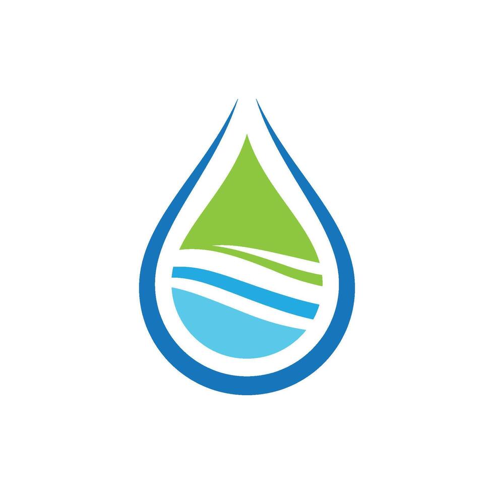 fresh blue water drop design vector