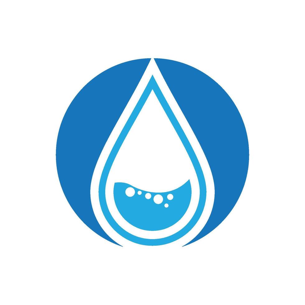 fresh blue water drop design vector