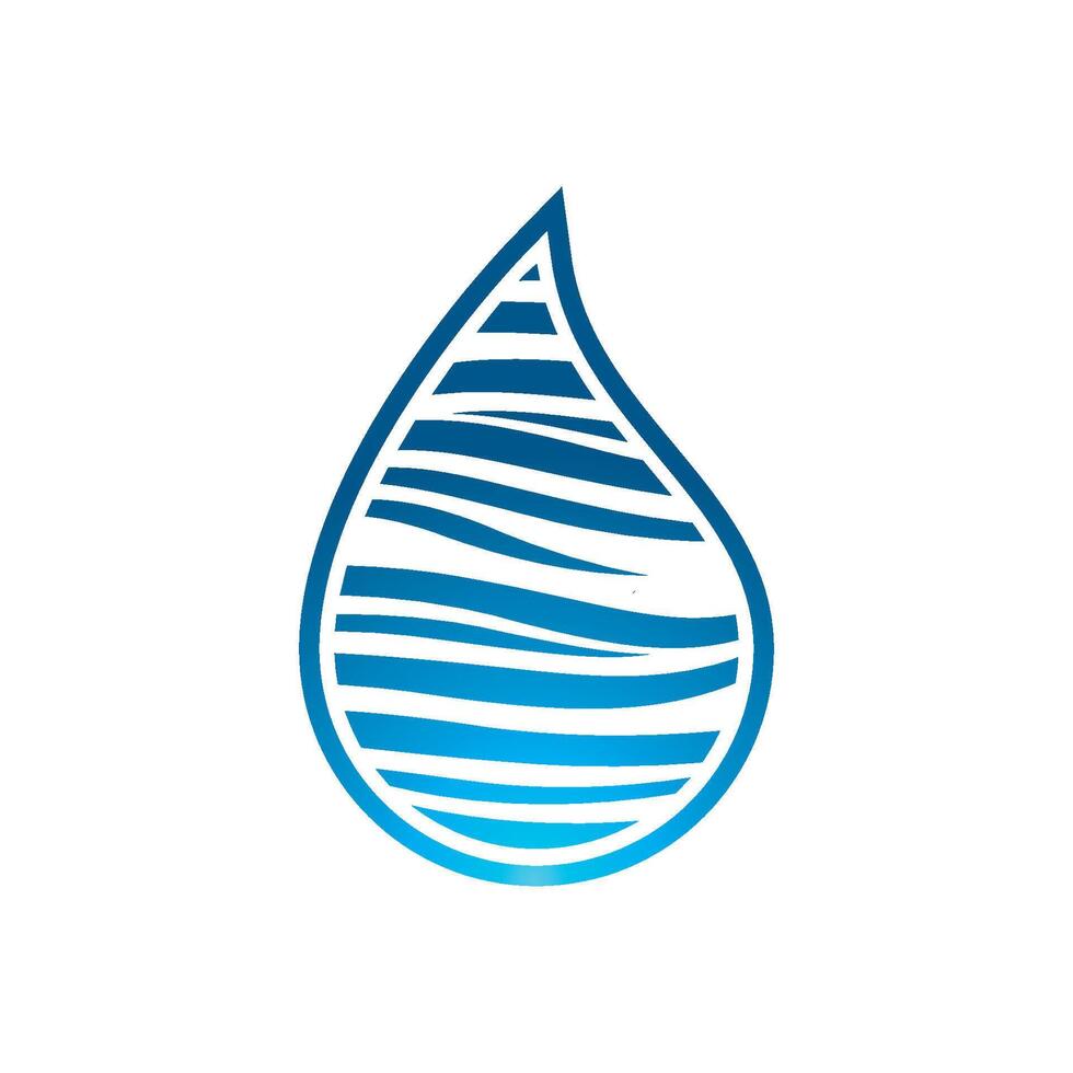 fresh blue water drop design vector