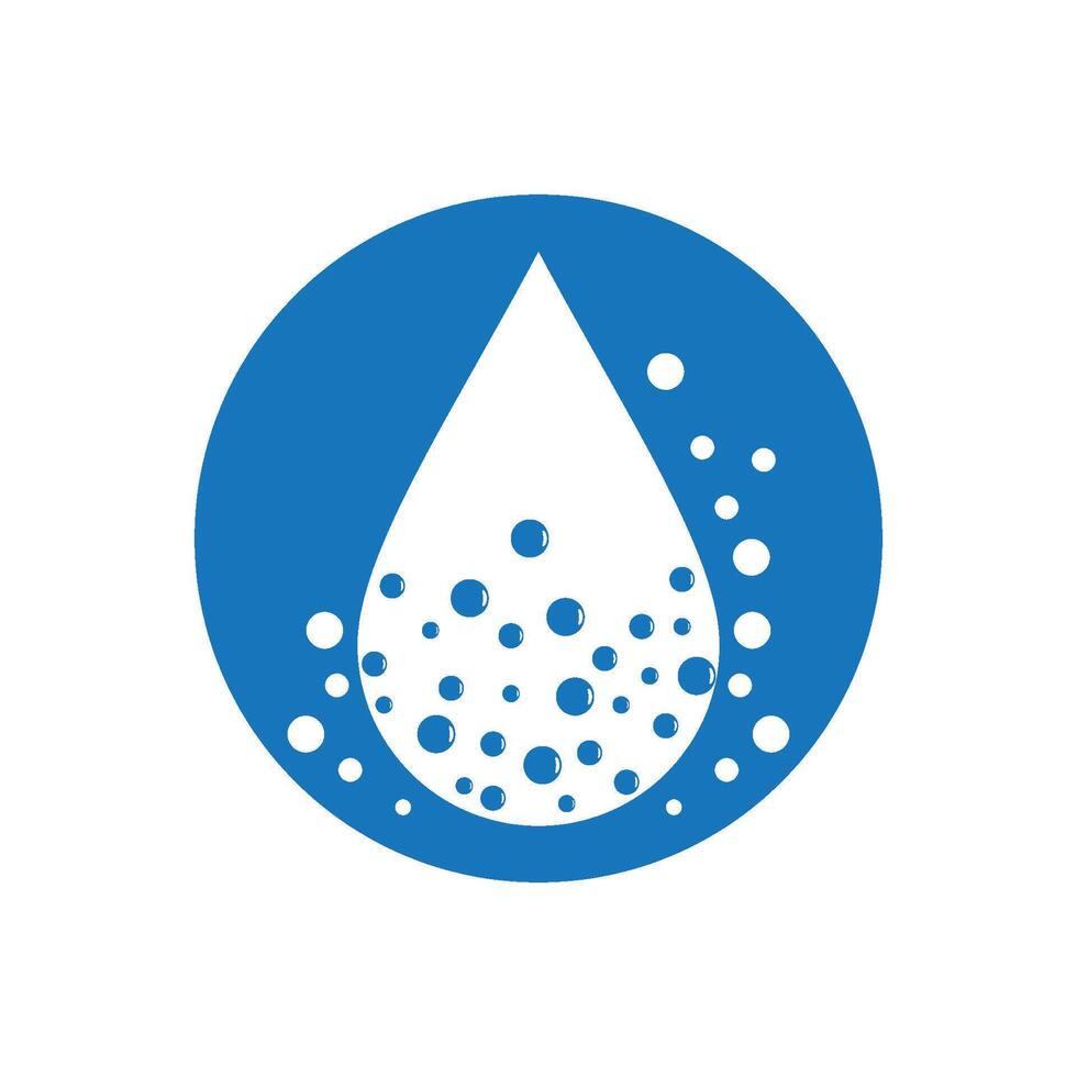 fresh blue water drop design vector
