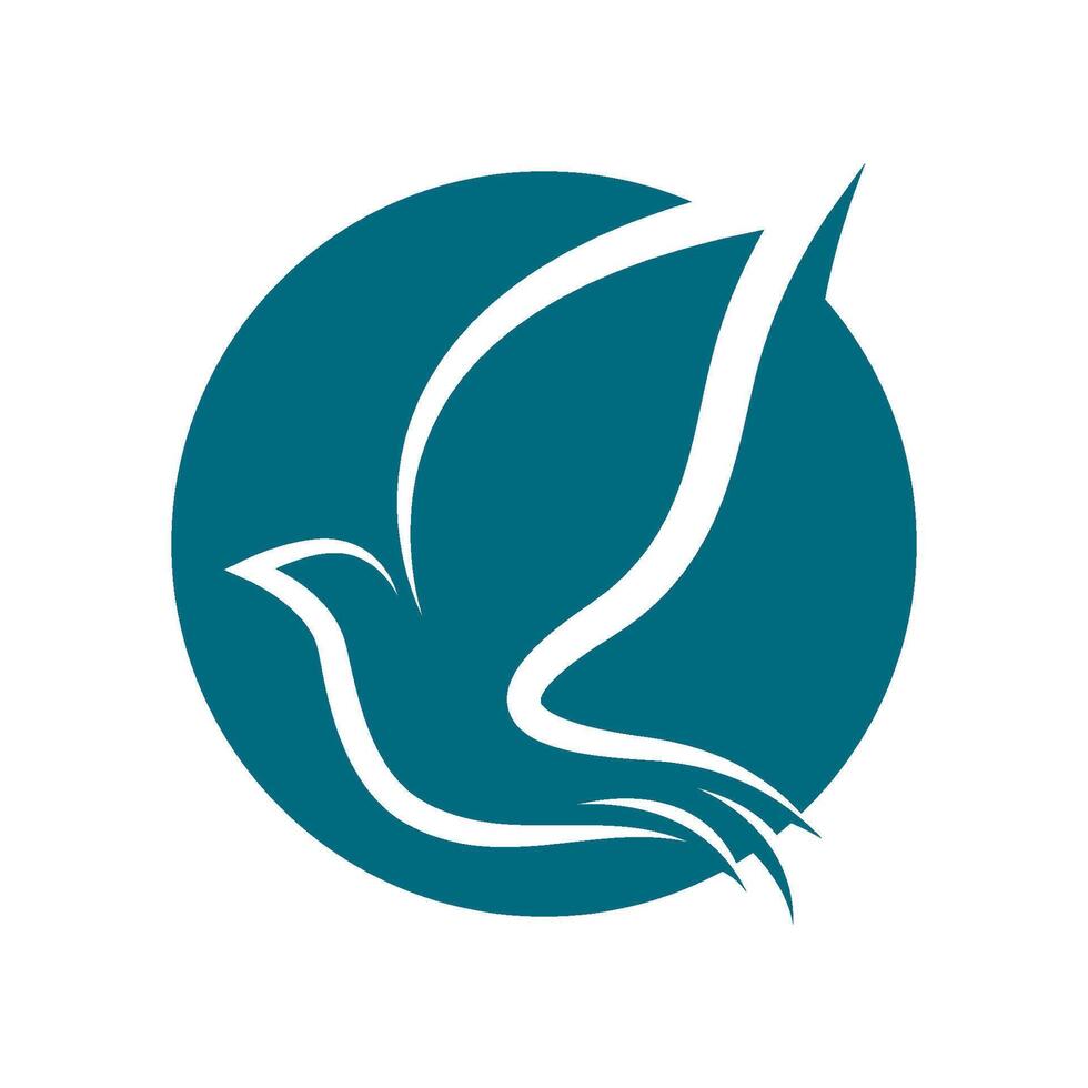 illustration design of a dove flapping its wings vector