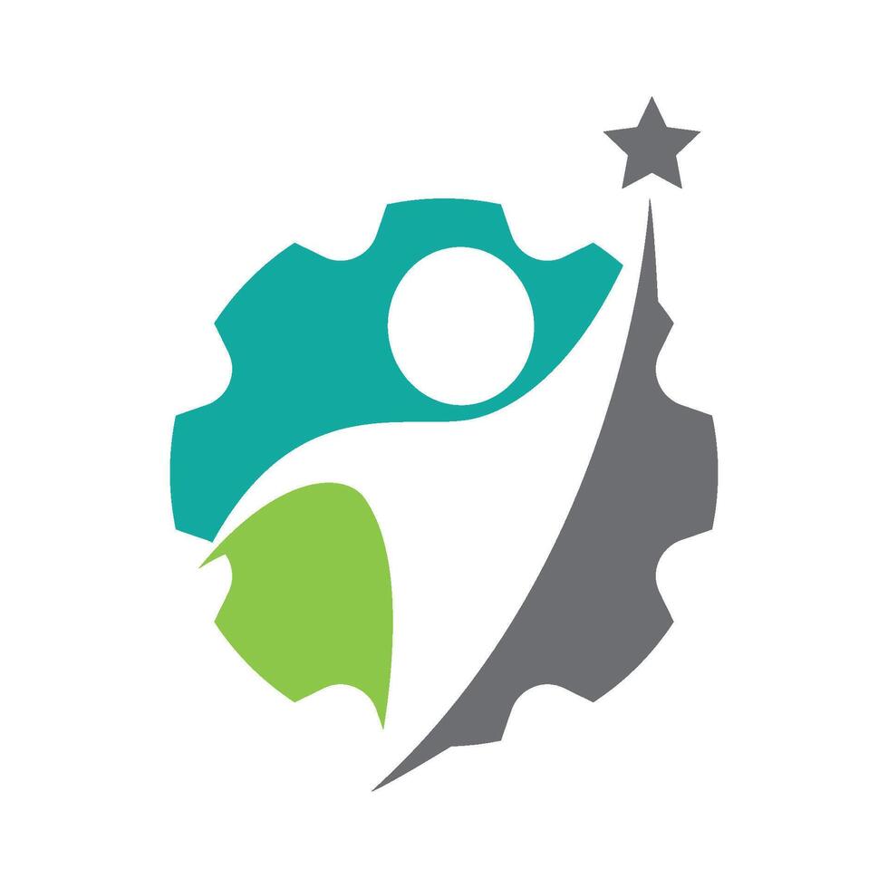 girl logo design reaching for stars in the sky vector