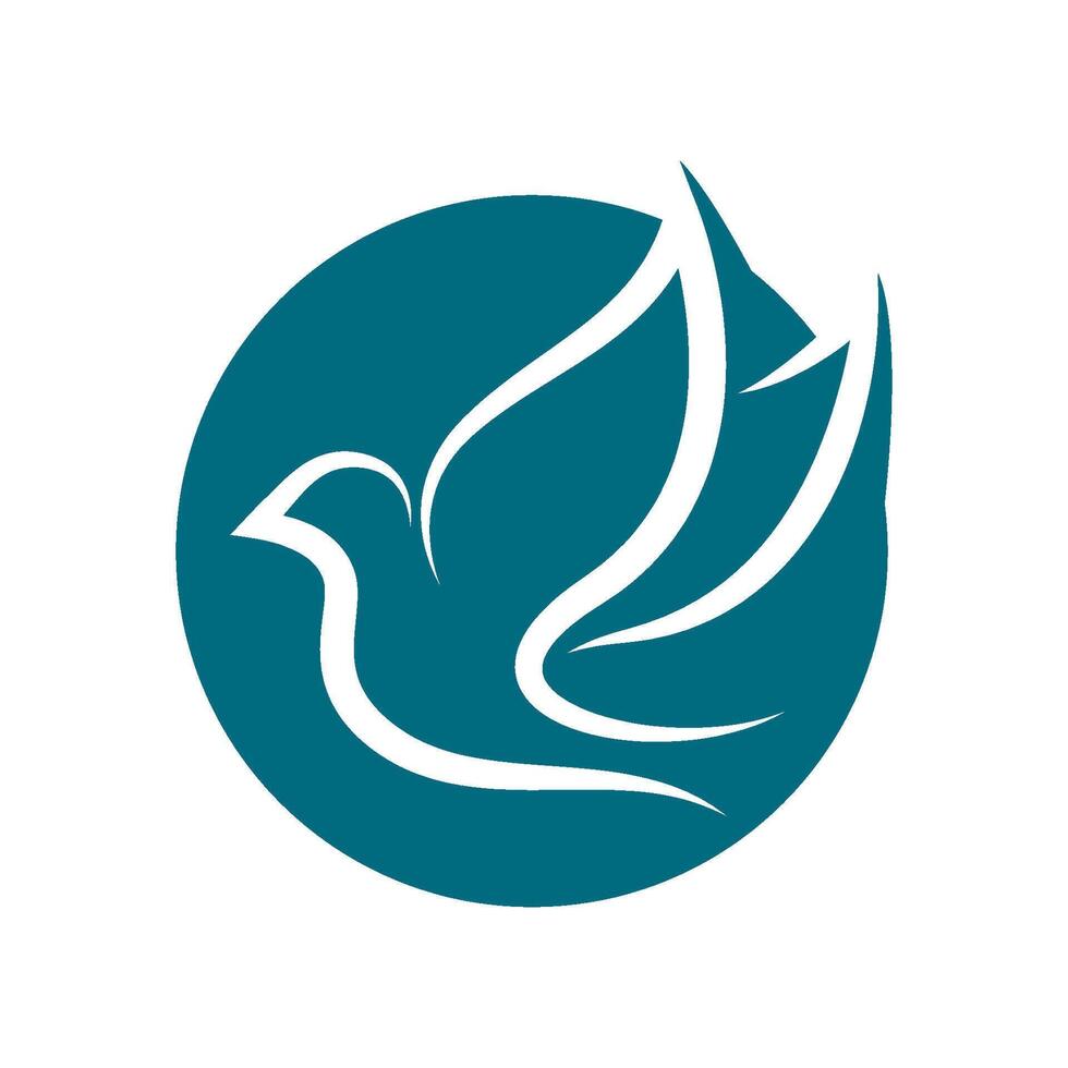 illustration design of a dove flapping its wings vector