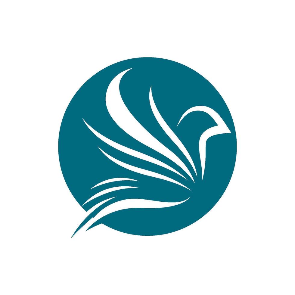 illustration design of a dove flapping its wings vector