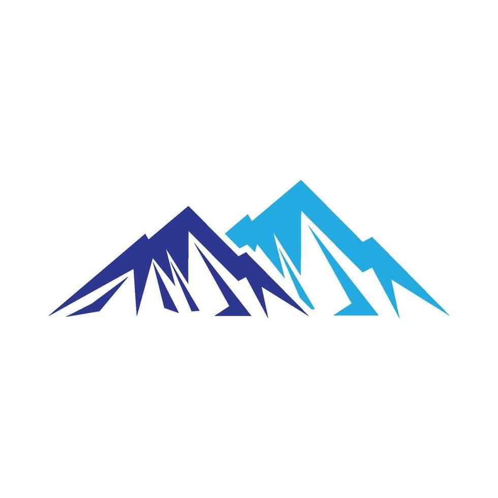 logo illustration of high mountains vector