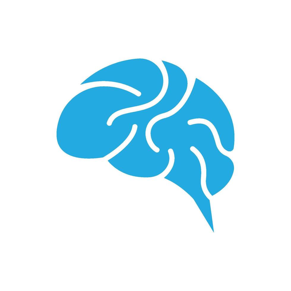 digital brain system innovation logo design vector