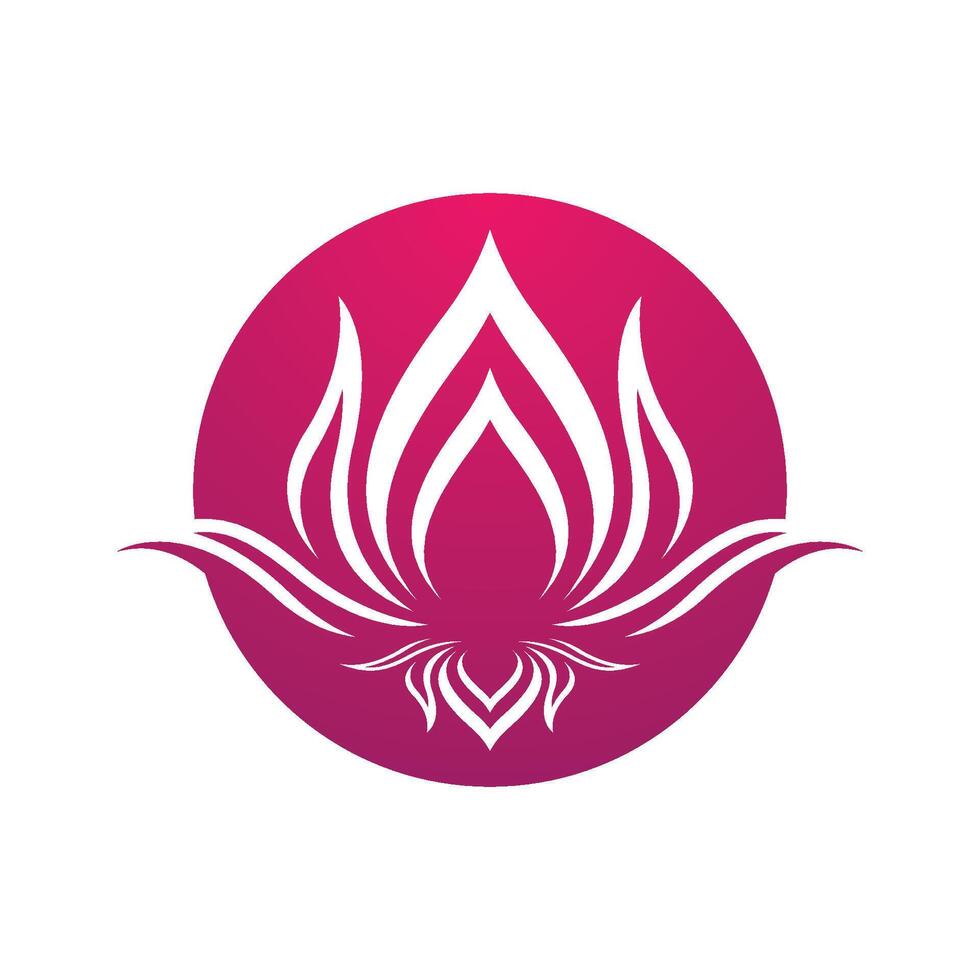 Elegant logo design of a beautiful flower in bloom vector