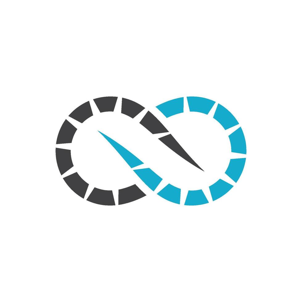 infinite number infinity logo design vector