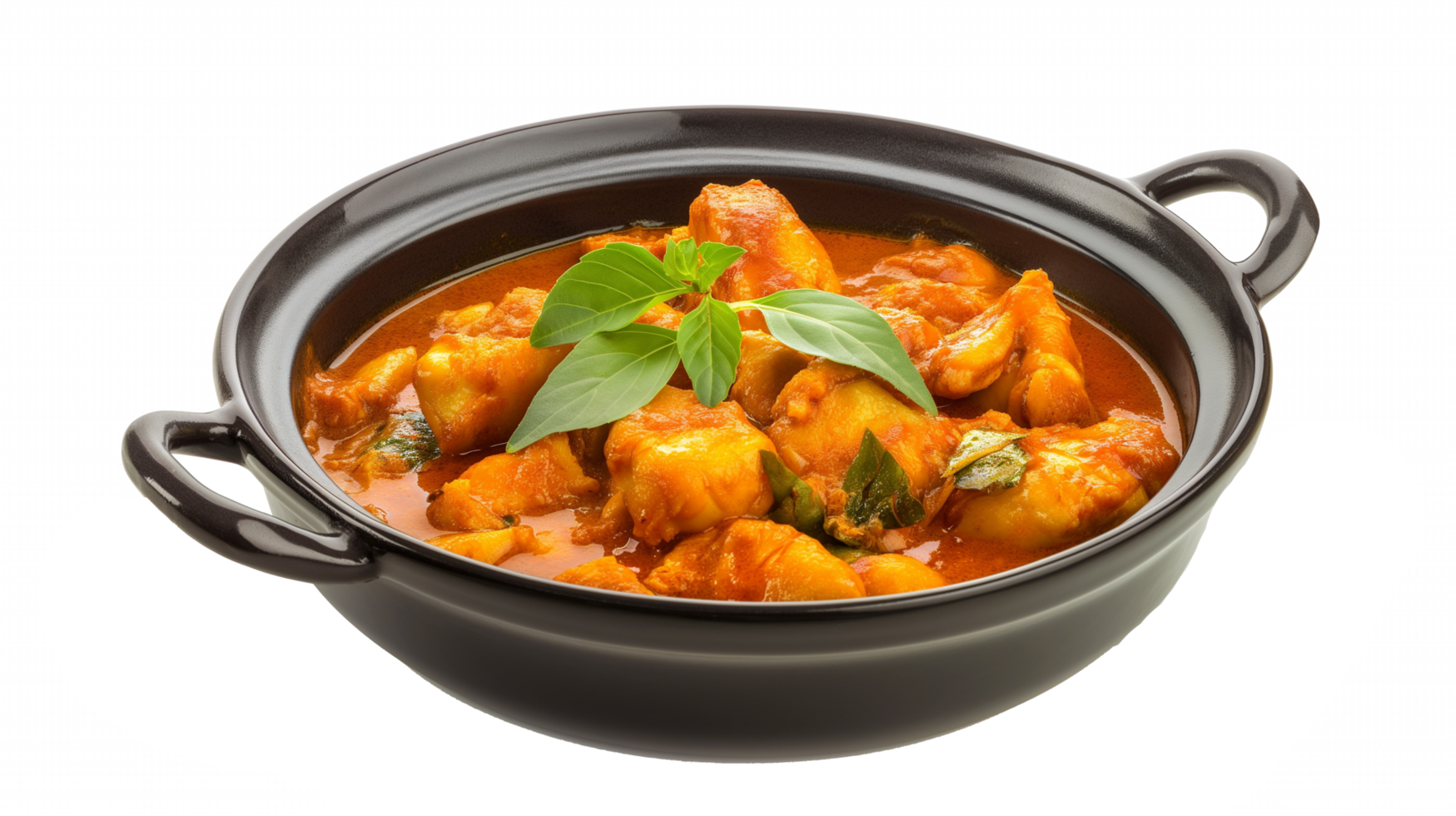 Fresh Chicken Curry isolated on transparent background png