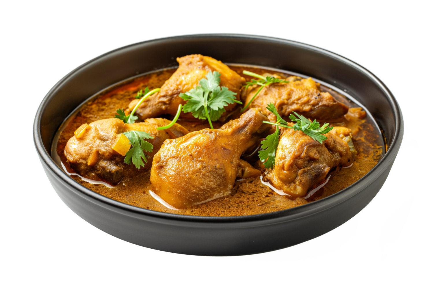Fresh Chicken Curry isolated on transparent background png
