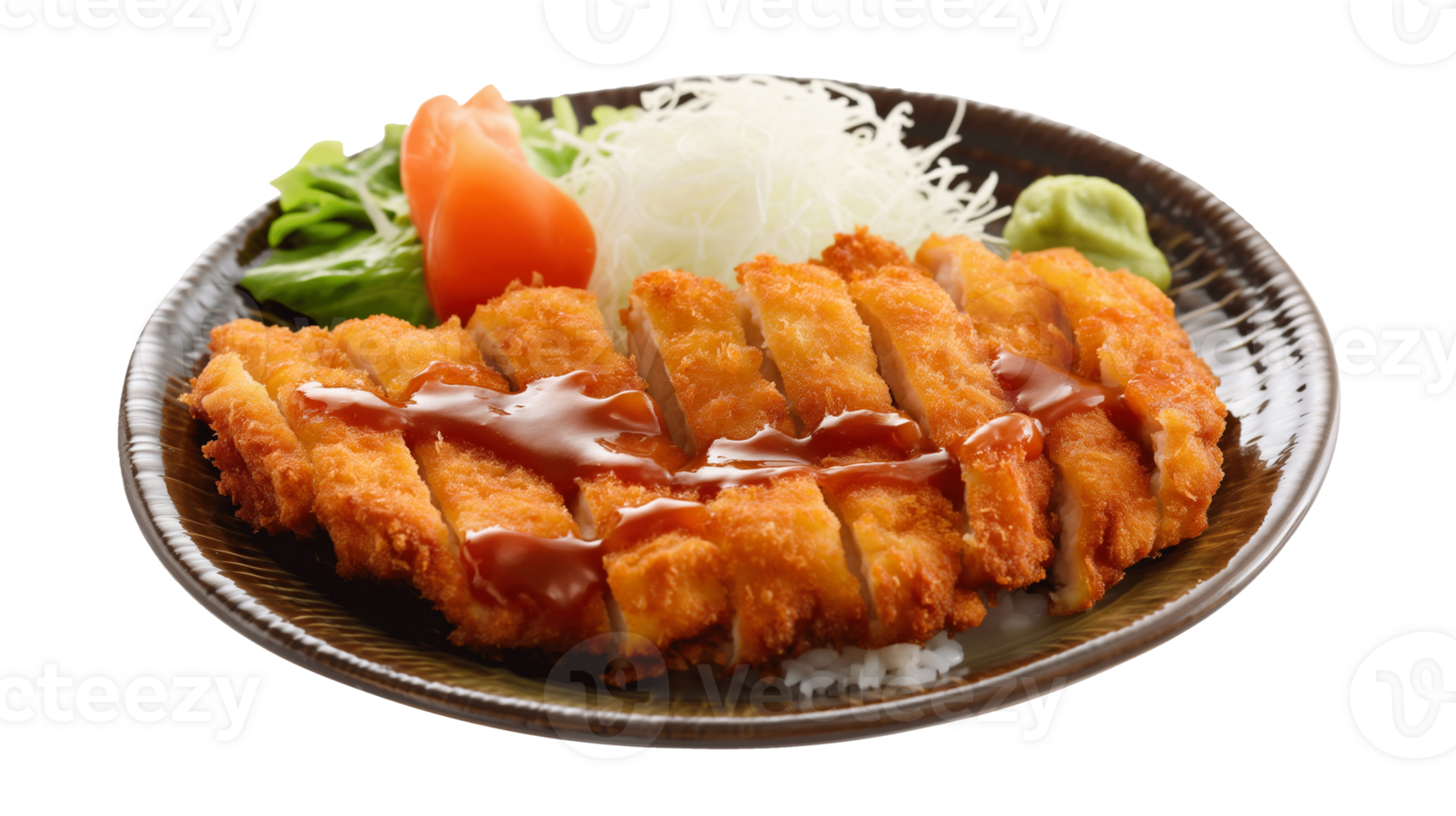 Tasty Chicken Katsu isolated on transparent background png