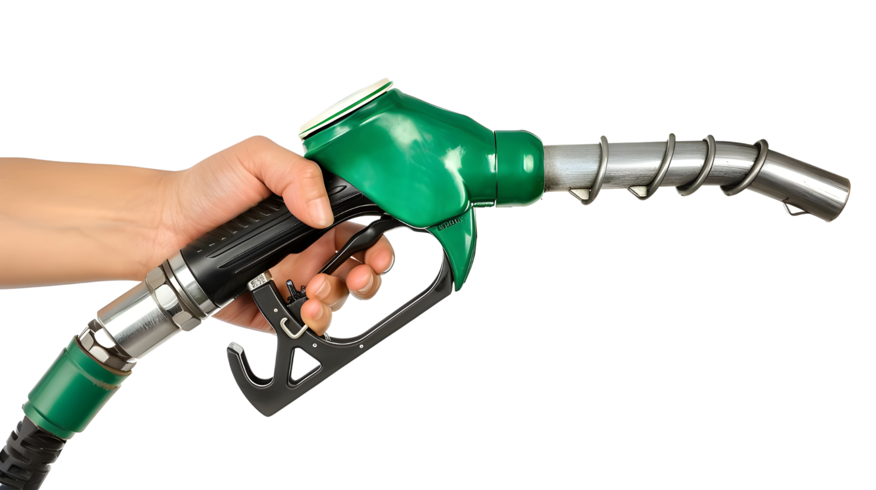 mano Tenere carburante ugello isolato su trasparente sfondo png