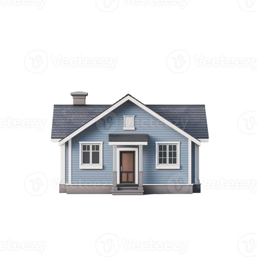3d model of tiny house Isolated on transparent background png
