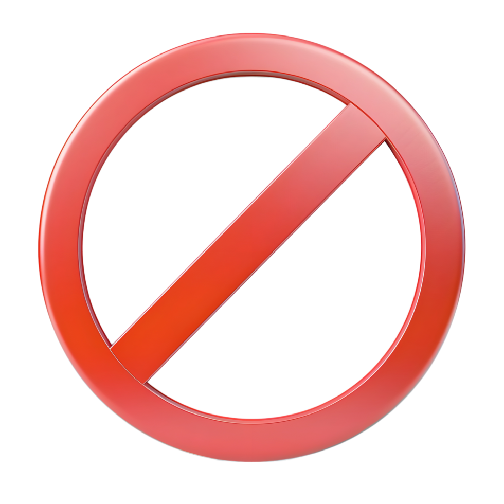 not allowed forbidden sign isolated on transparent background png
