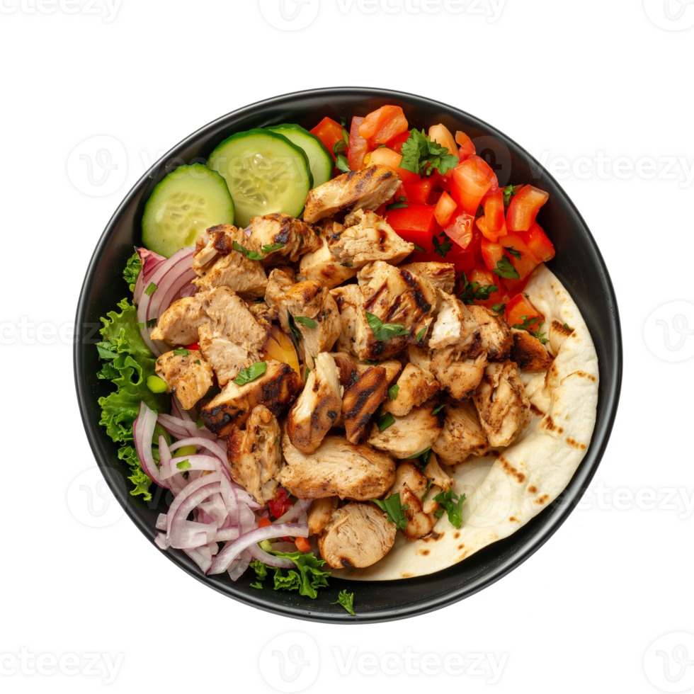 Chicken Shawarma isolated on transparent background png