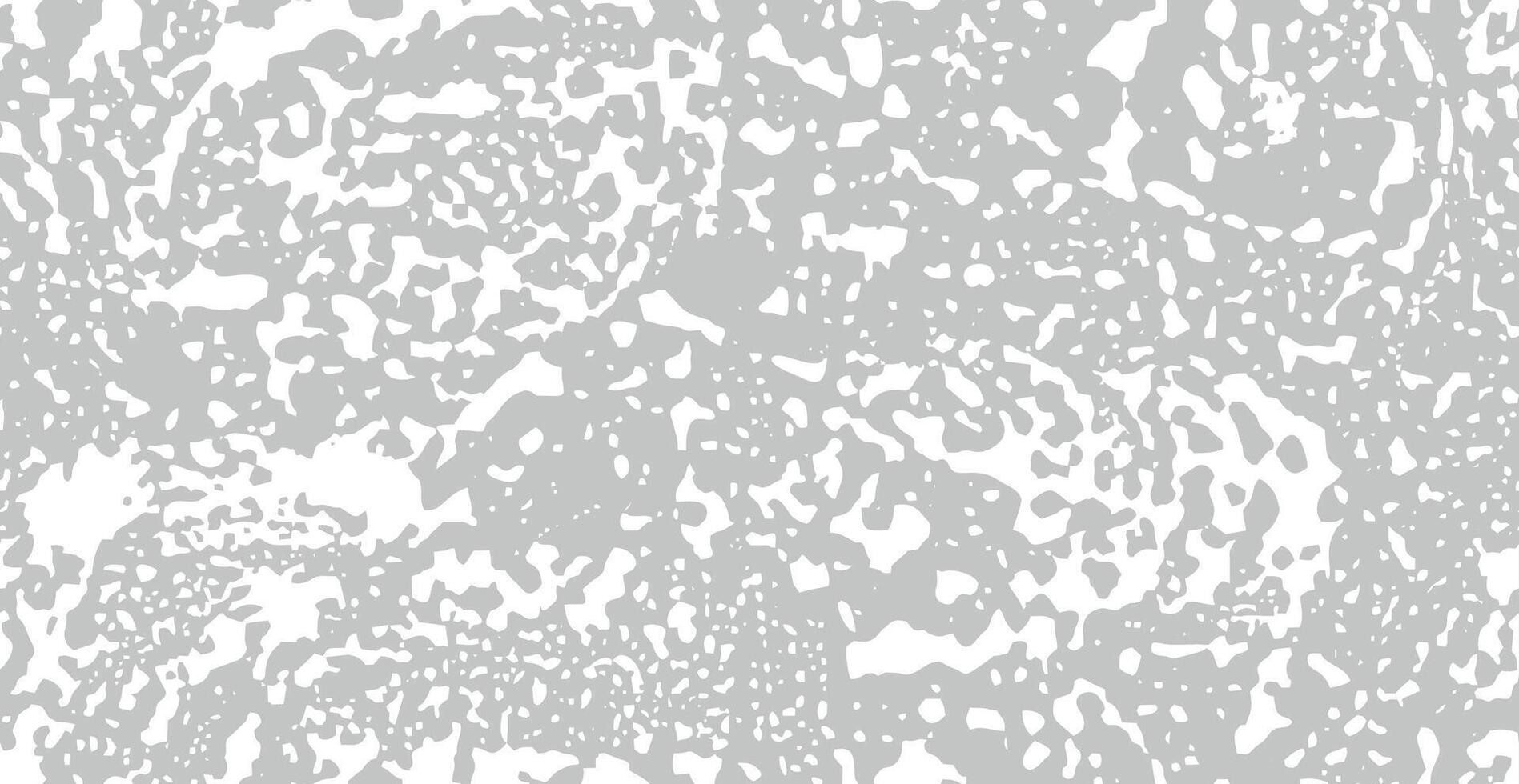 White and gray rusty spot, smudges pattern. Grunge stains background. Monochrome rough distressed seamless texture. Scuffs age dirt wallpaper. vector
