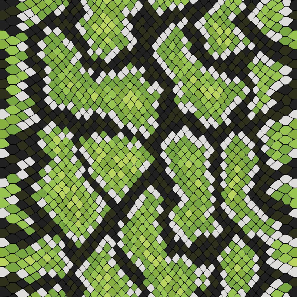 Snake skin, reptile camouflage pattern for fabric design. Animal print, seamless python texture. Abstract leather background vector