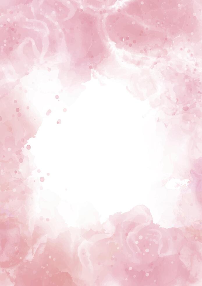 Hand painted pastel pink alcohol ink background vector