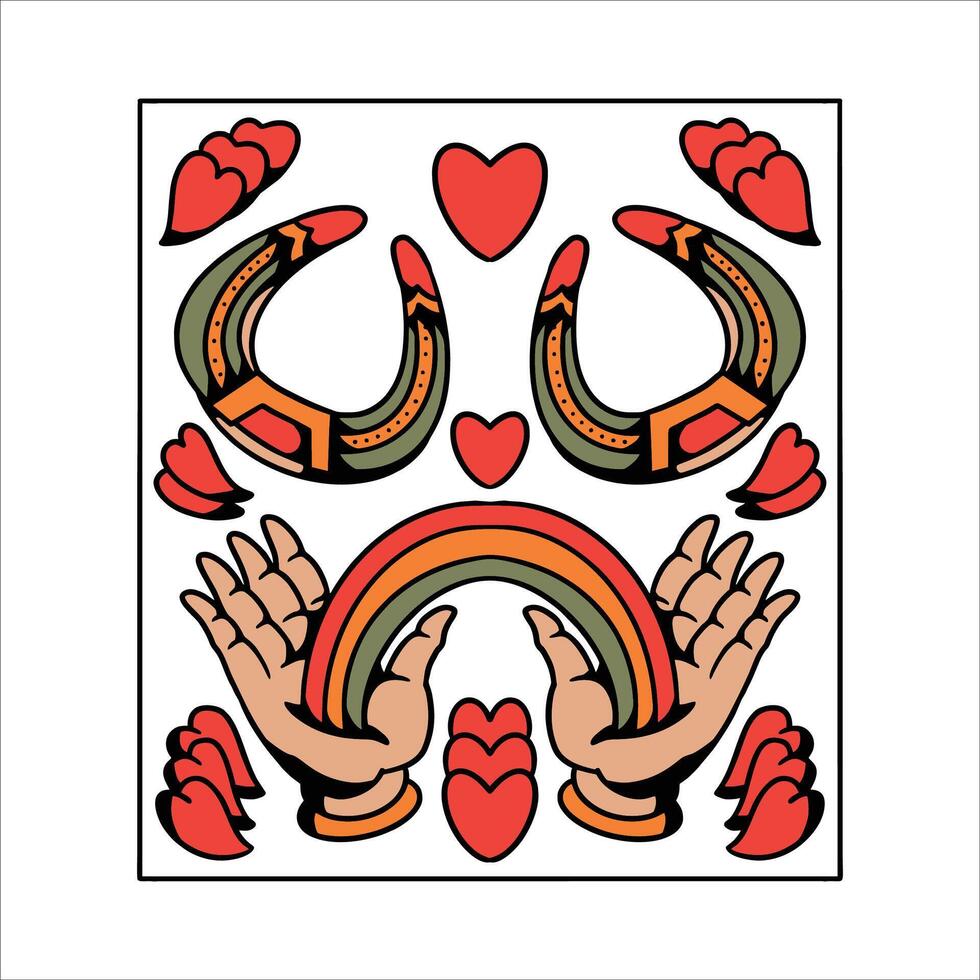 lucky flash tattoo design vector