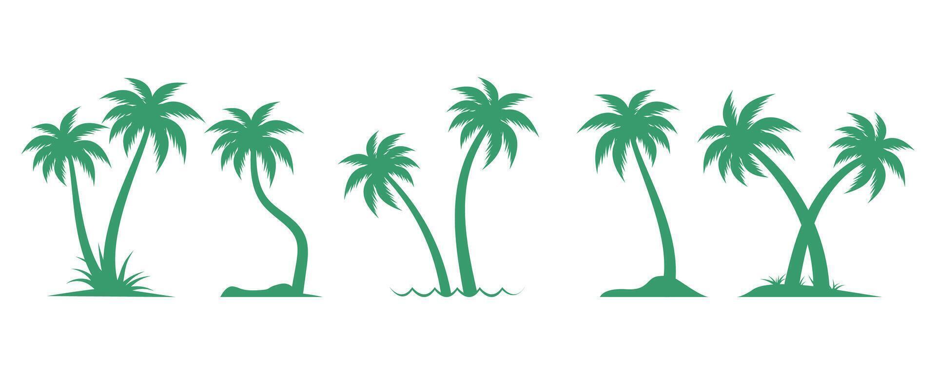 Groovy boho silhouette palm tree illustration vector