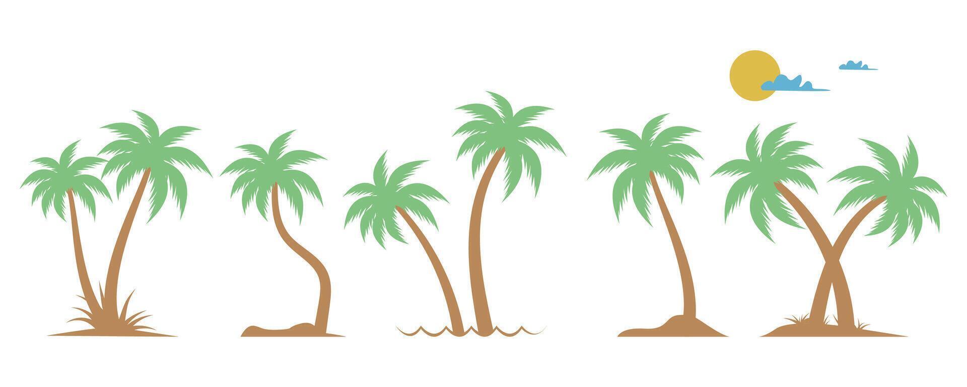 Groovy boho silhouette palm tree illustration vector