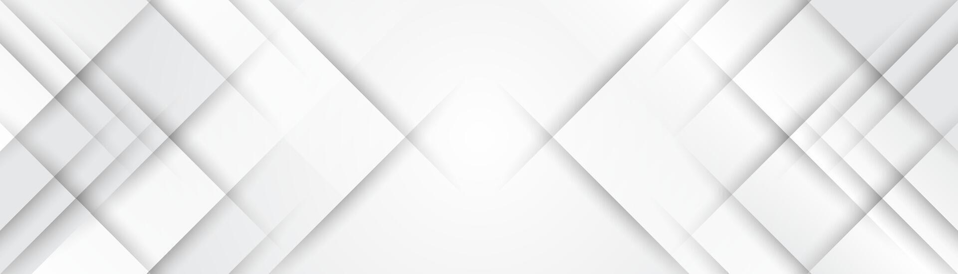 Abstract white 3d banner design background vector