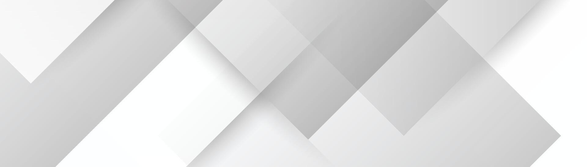 Abstract white 3d banner design background vector