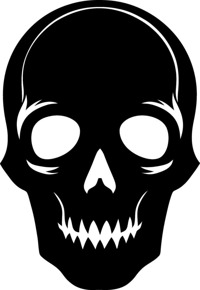 skull head silhouette design vector