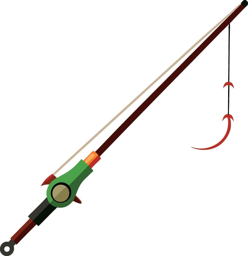 fisher rod sticker vector