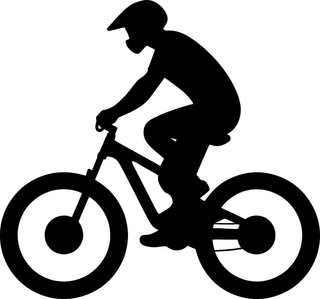 Hand drawn bicycle silhouette vector