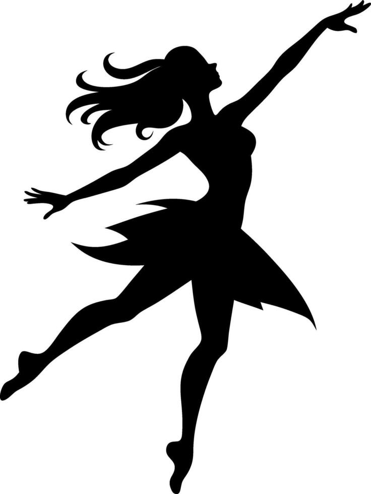 Dancer girl silhouette vector
