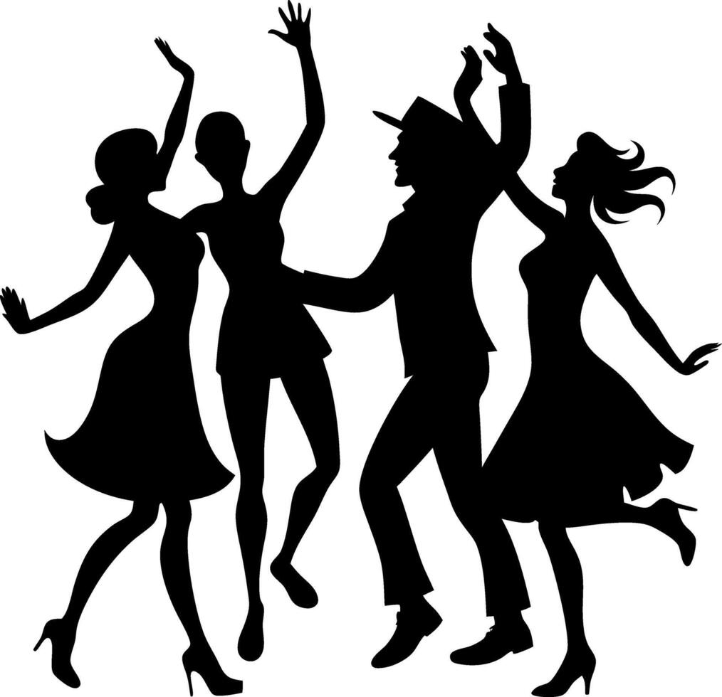 friendship day silhouette vector