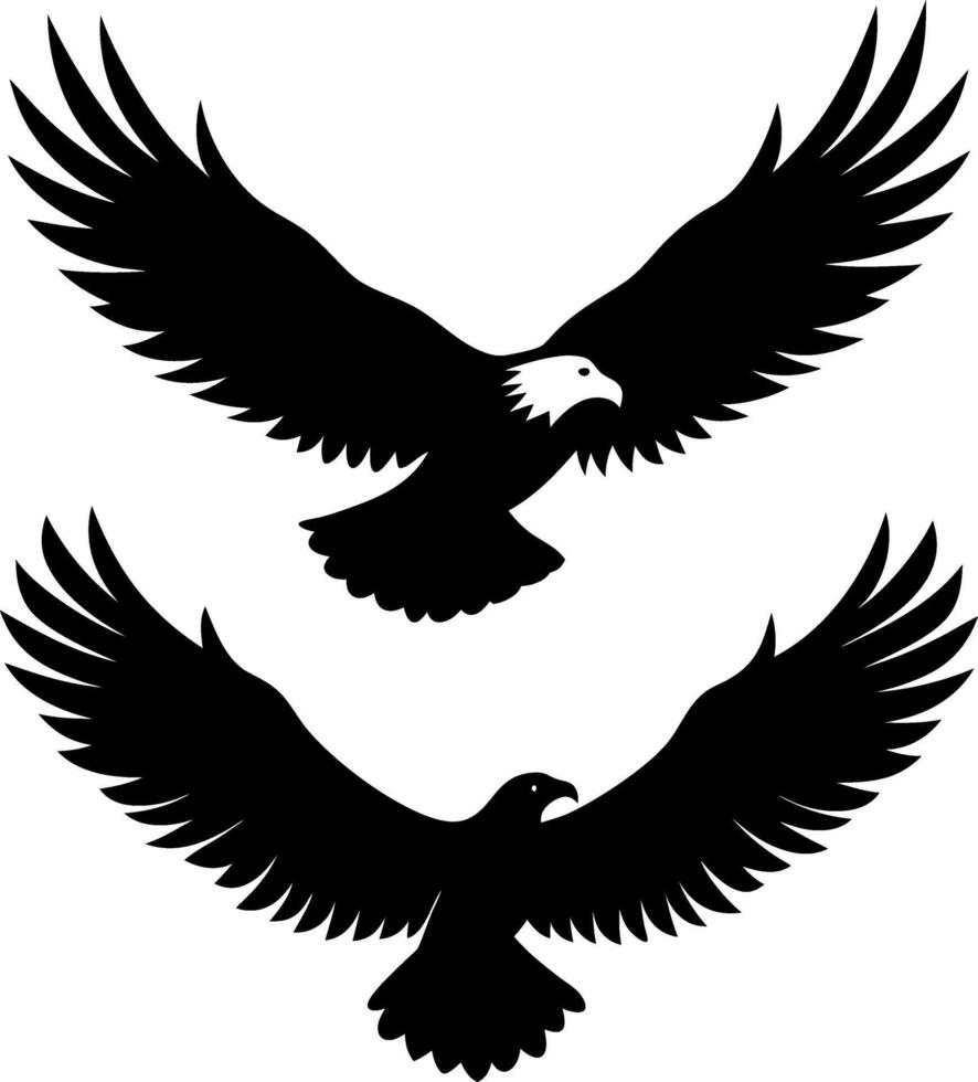 Eagle silhouette art vector