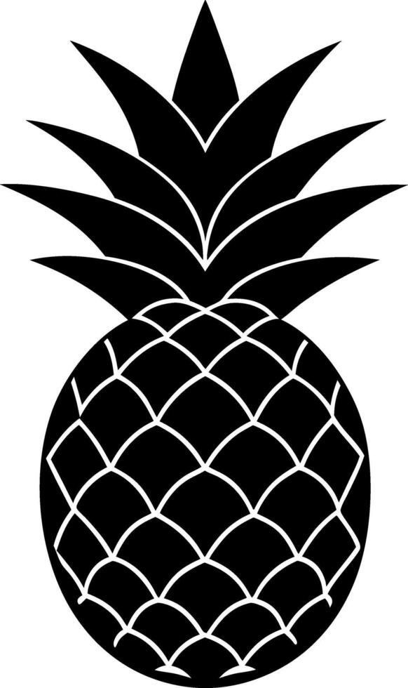 picture of pineapple silhouette vector