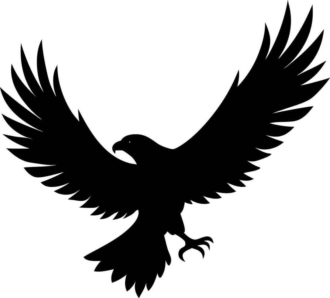 Eagle silhouette art vector