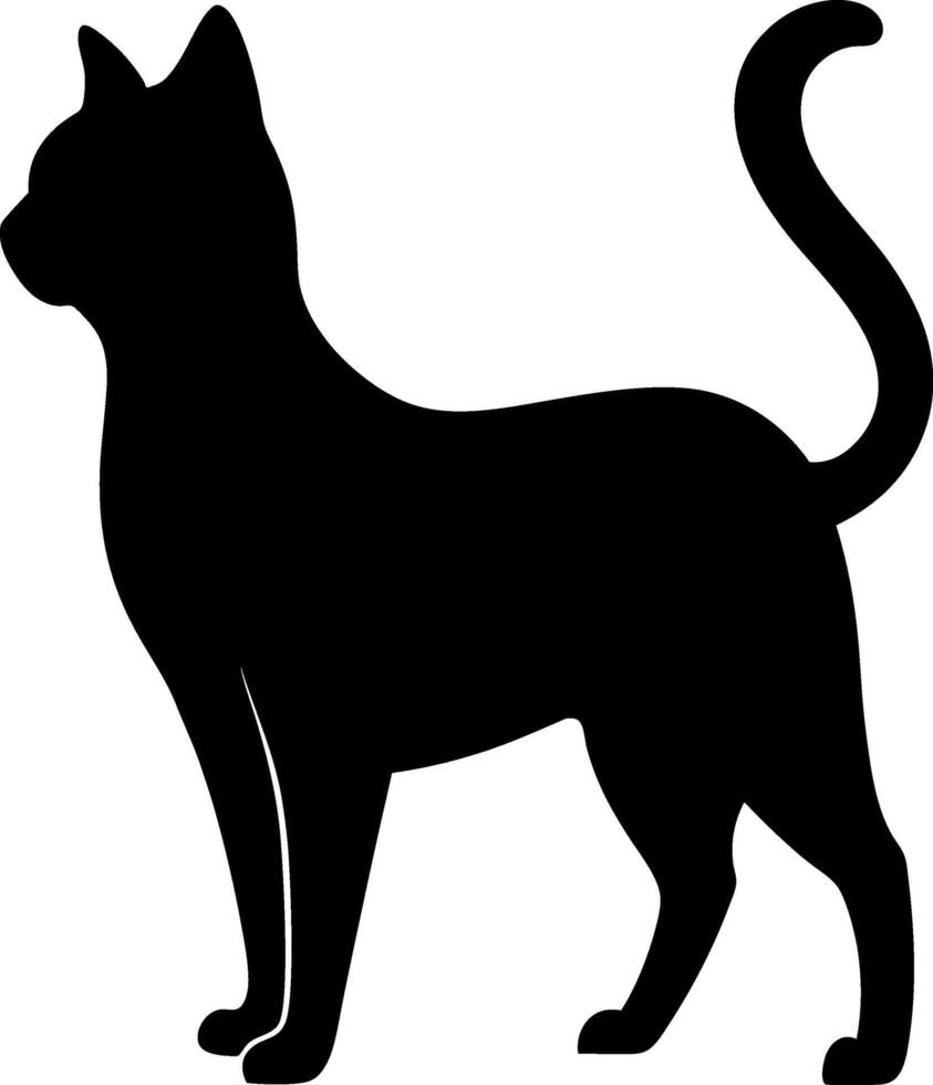cat silhouette design vector