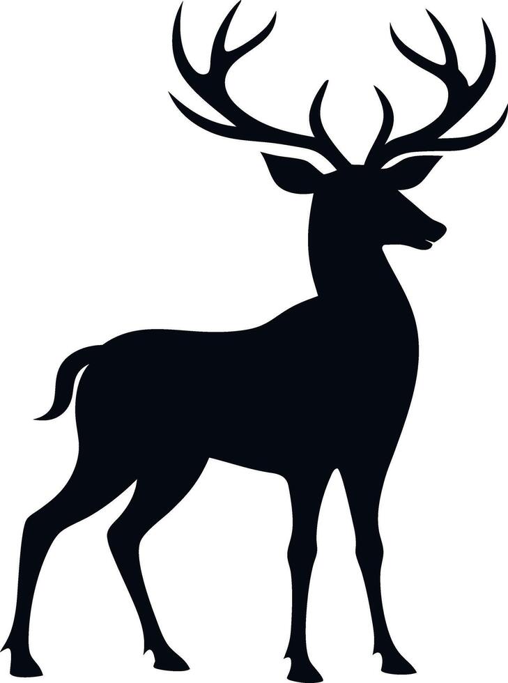 deer head silhouette design vector