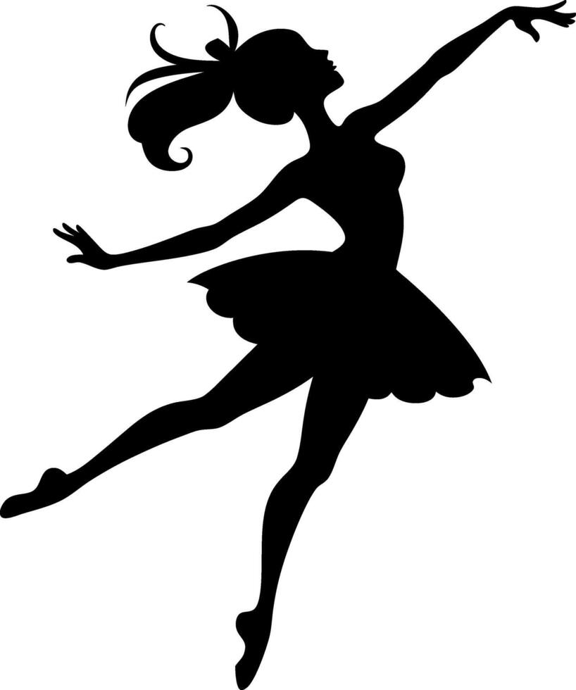 Dancer girl silhouette vector