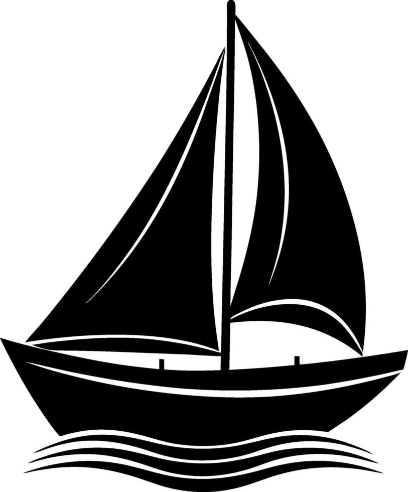 Boat silhouette design vector