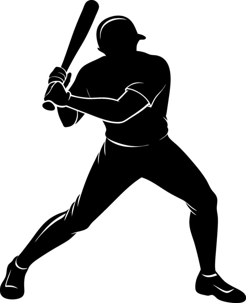 baseball play silhouette design vector