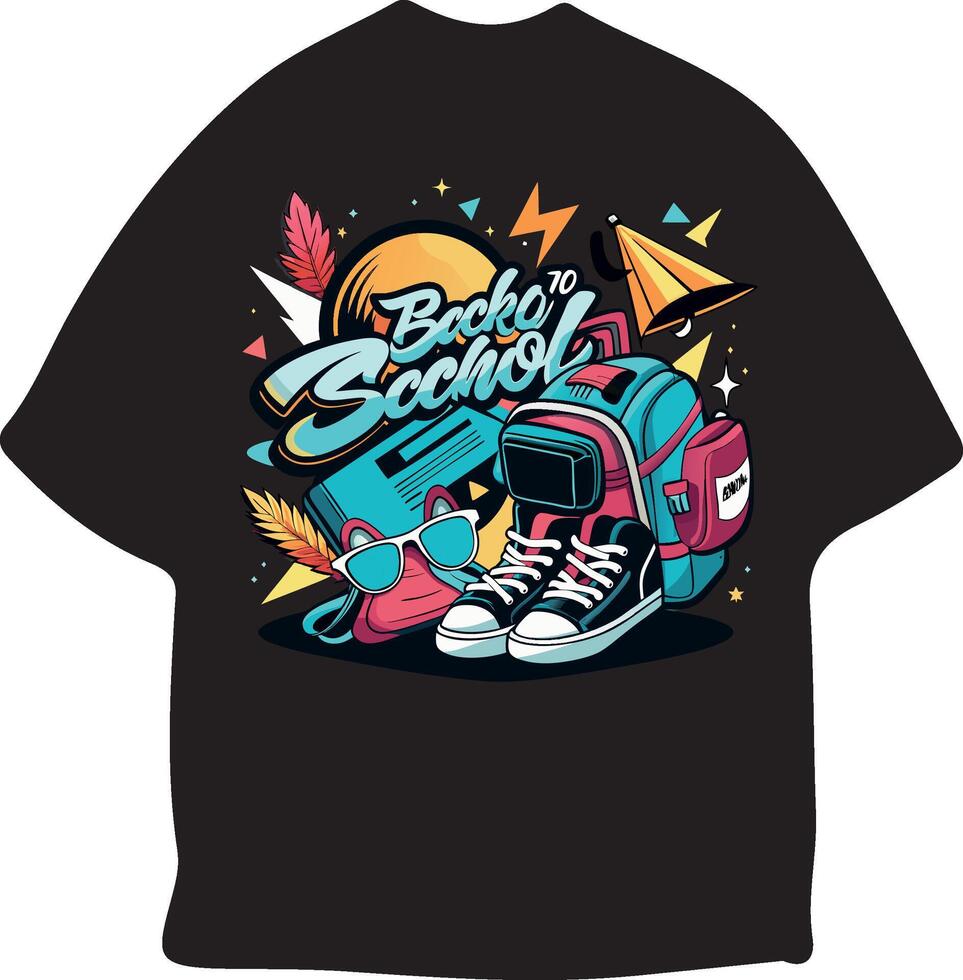 back to school t-shirt design vector