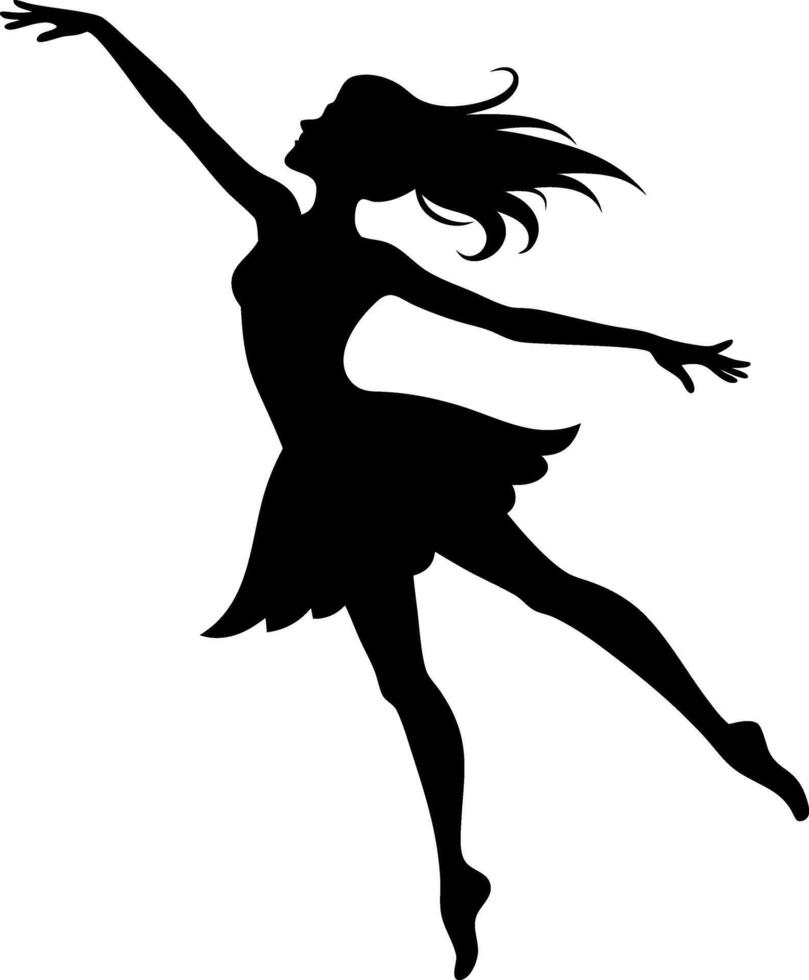 Dancer girl silhouette vector
