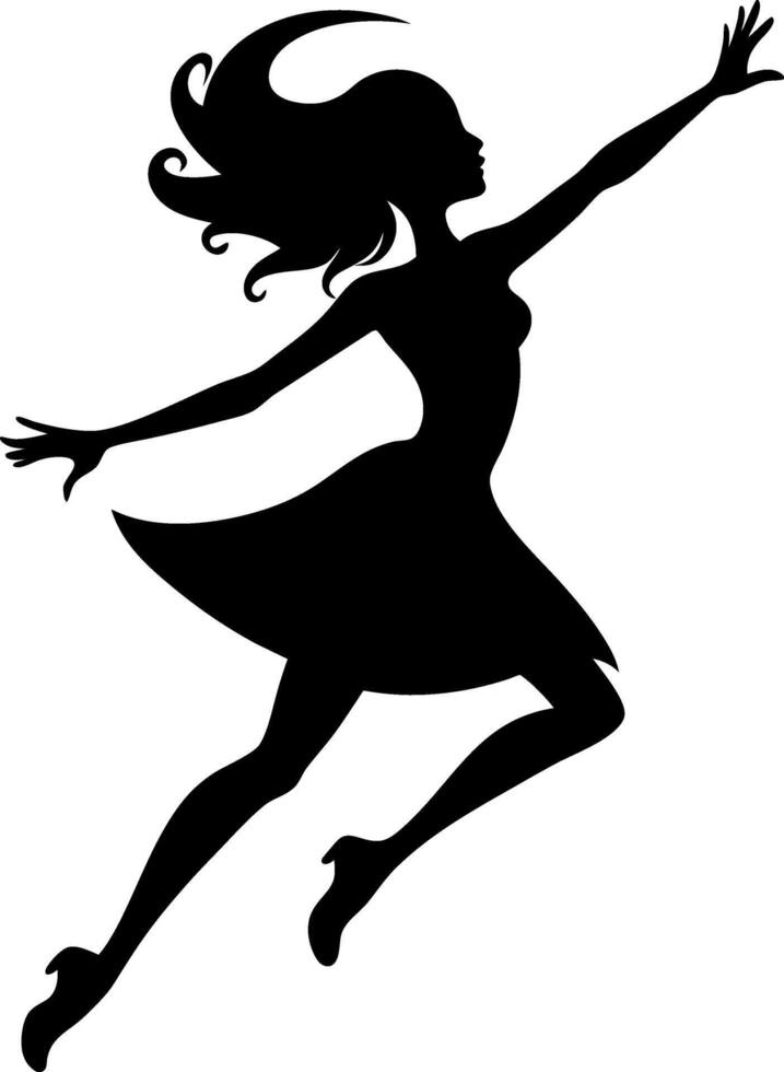 Dancer girl silhouette vector