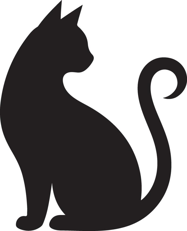 cat silhouette design vector