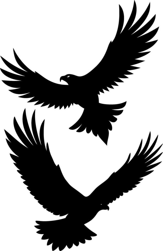 Eagle silhouette art vector