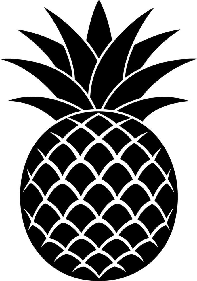 picture of pineapple silhouette vector