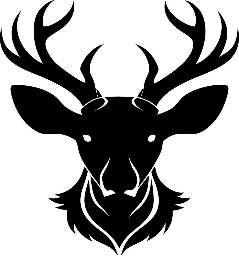 deer head silhouette design vector