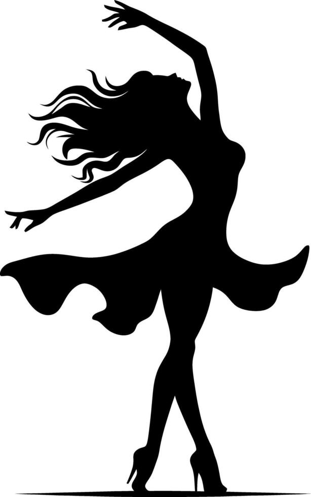 Dancer girl silhouette vector