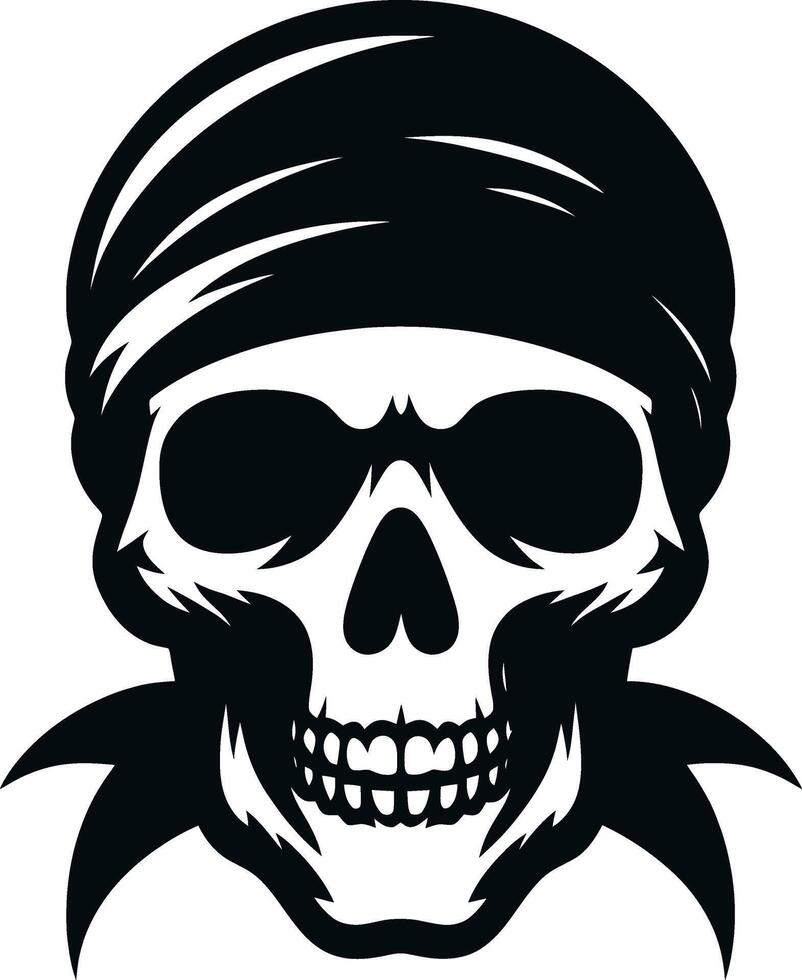 skull head silhouette design vector