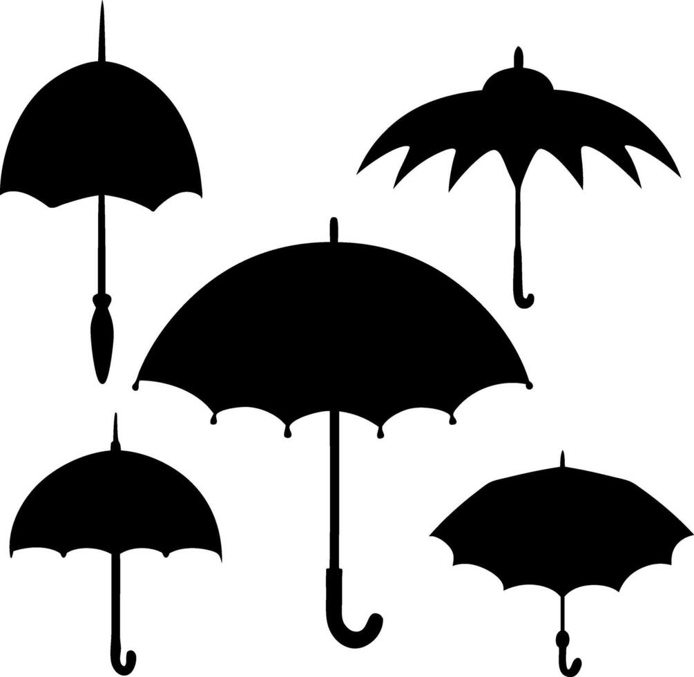 umbrella silhouette art vector